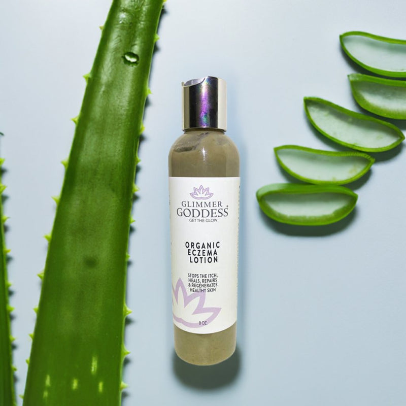 Glimmer Goddess® Organic Skin Care Organic Eczema Lotion – Soothing Relief & Skin Healing Lotions & Creams