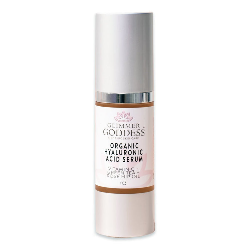 Glimmer Goddess® Organic Skin Care Organic Hyaluronic Acid Serum – Plumping Hydration 1 oz. Serums