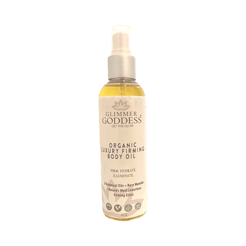 Glimmer Goddess® Organic Skin Care Organic Luxury Firming Body Oil – Anti-Aging Treatment Body Oil