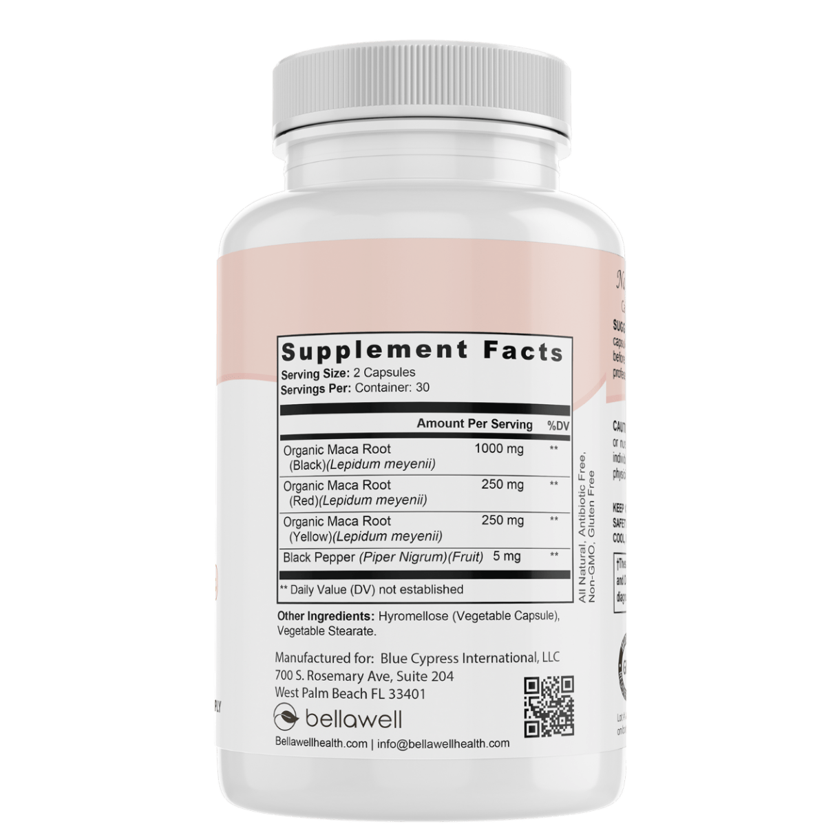 Organic Maca Root Complex by Bellawell — Pasteur Pharmacy