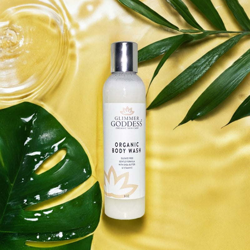 Glimmer Goddess® Organic Skin Care Organic Moisturizing Body Wash for Soft, Hydrated Skin Cleansers & Scrubs