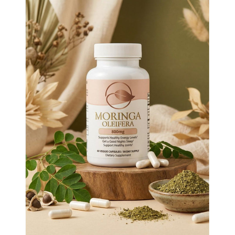 Bellawell Health Organic Moringa Superfood by Bellawell Capsules Dark Olive Green