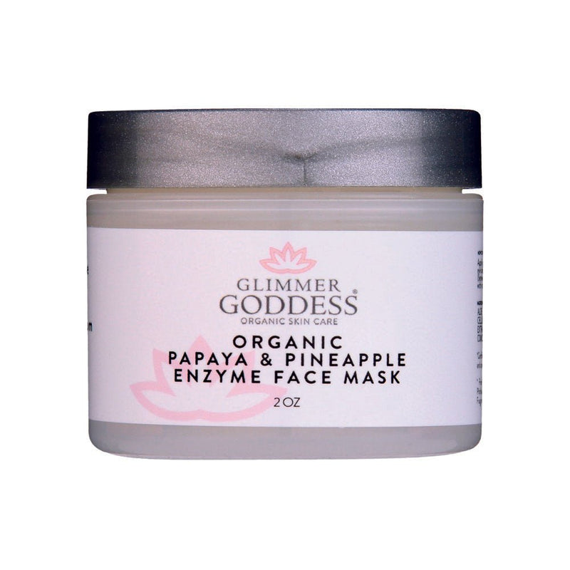 Glimmer Goddess® Organic Skin Care Organic Papaya Pineapple Enzyme Face Mask – Gentle Exfoliating Treatment Masks & Peels