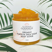Glimmer Goddess® Organic Skin Care Organic Pumpkin Shea Sugar Body Scrub – Fall Scented Exfoliator Cleansers & Scrubs
