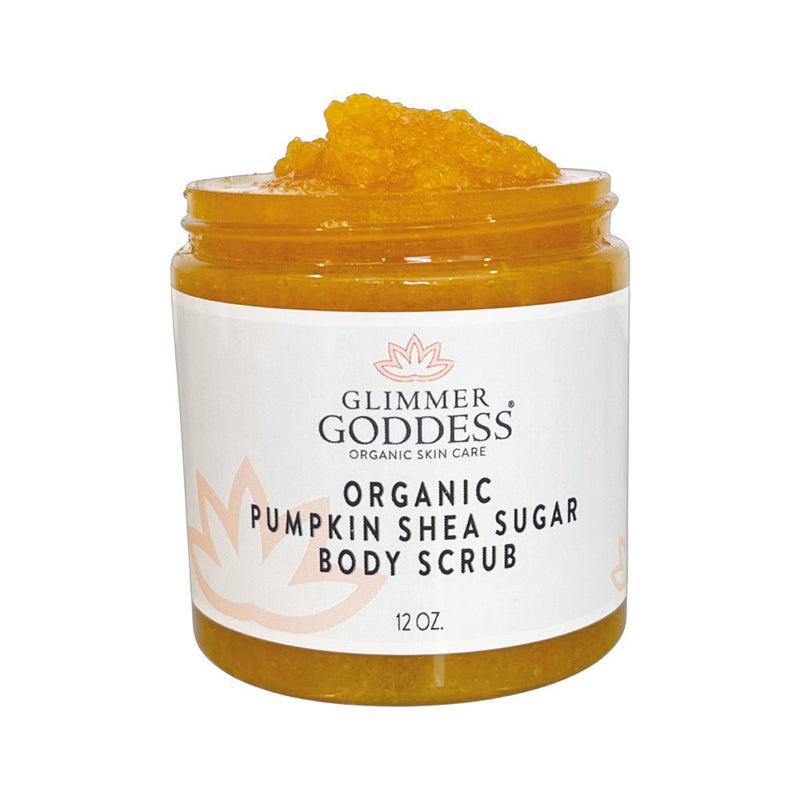 Glimmer Goddess® Organic Skin Care Organic Pumpkin Shea Sugar Body Scrub – Fall Scented Exfoliator Cleansers & Scrubs