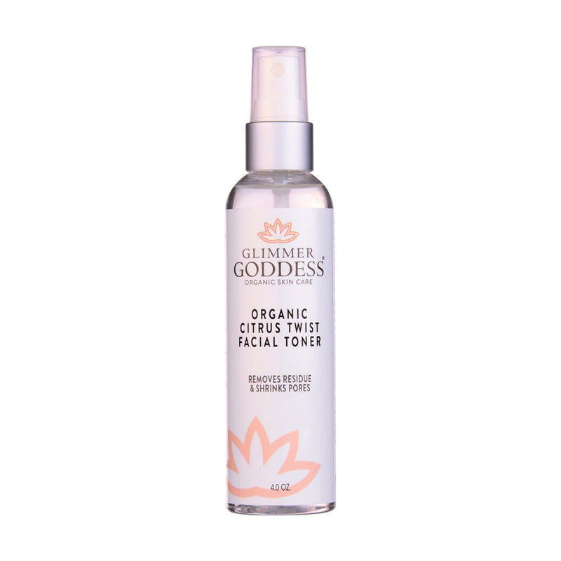 Glimmer Goddess® Organic Skin Care Organic Rose Water Facial Toner – Citrus Twist Toner with Witch Hazel & Aloe for Pore Tightening Cleansers & Scrubs