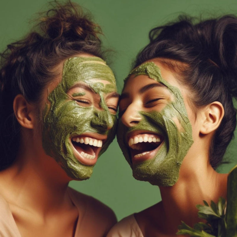 Glimmer Goddess® Organic Skin Care Organic Rosemary Mint Algae Face Mask for Acne & Rosacea Masks & Peels
