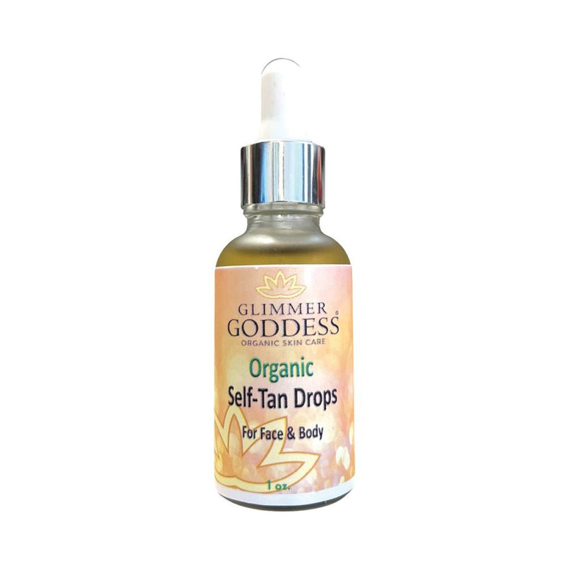 Glimmer Goddess® Organic Skin Care Organic Self Tan Drops – Fast Glow Self Tanner