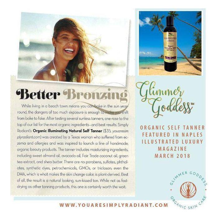 Glimmer Goddess® Organic Skin Care - Organic Self Tanning Lotion