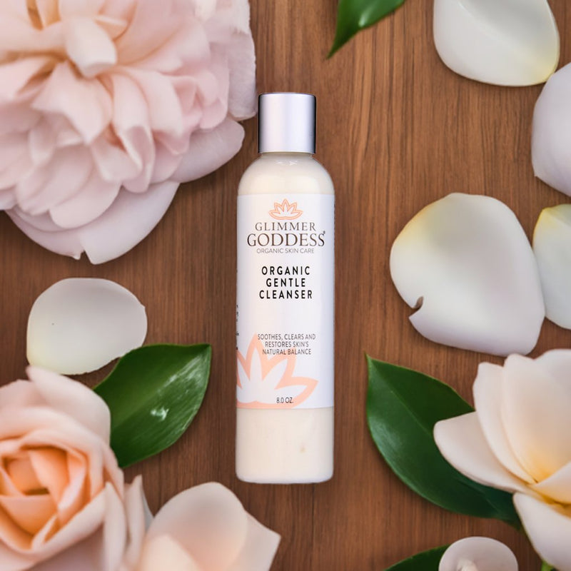 Glimmer Goddess® Organic Skin Care Organic Sensitive Skin Cleanser – Gentle AHA Face Wash Cleansers & Scrubs