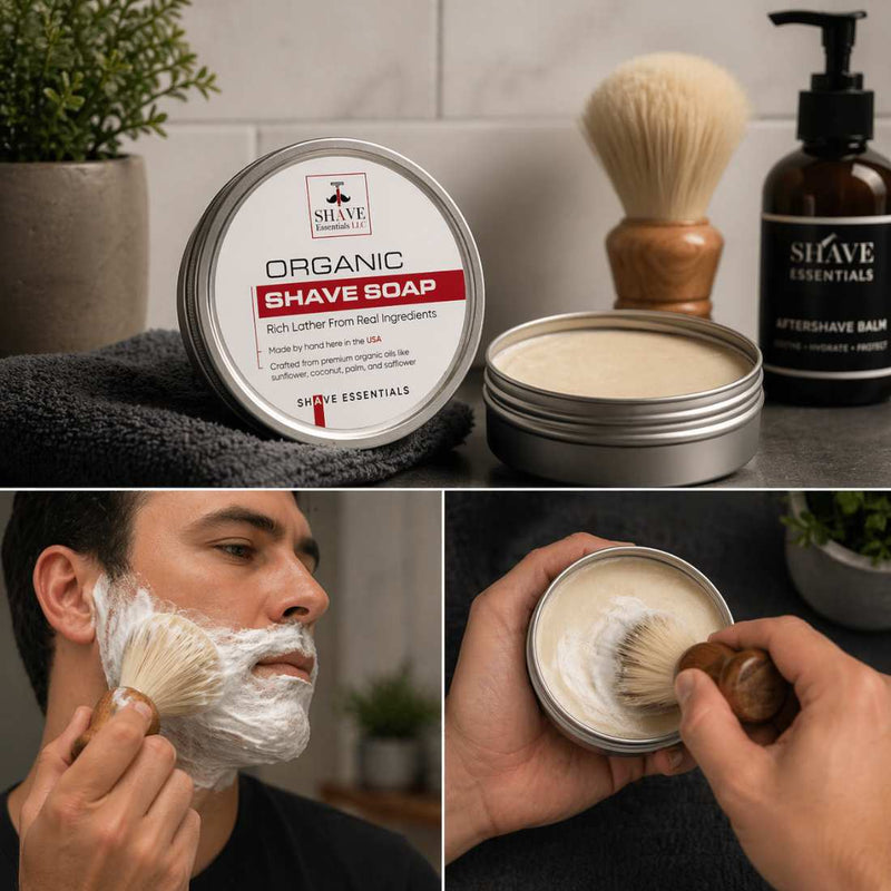 Shave Essentials Organic Shave Soap Shave Creams & Soaps