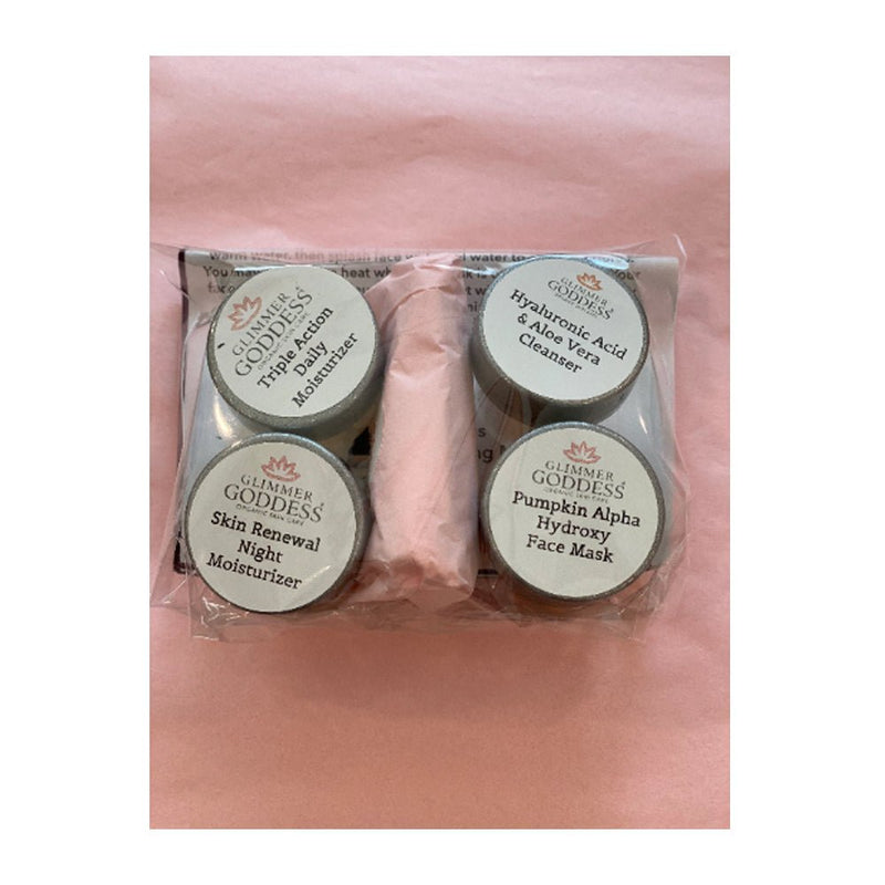 Glimmer Goddess® Organic Skin Care Organic Anti-Aging Skin Care Trial Set – 5 Best Sellers + Bonus Mask Anti-Aging Skin Care Kits
