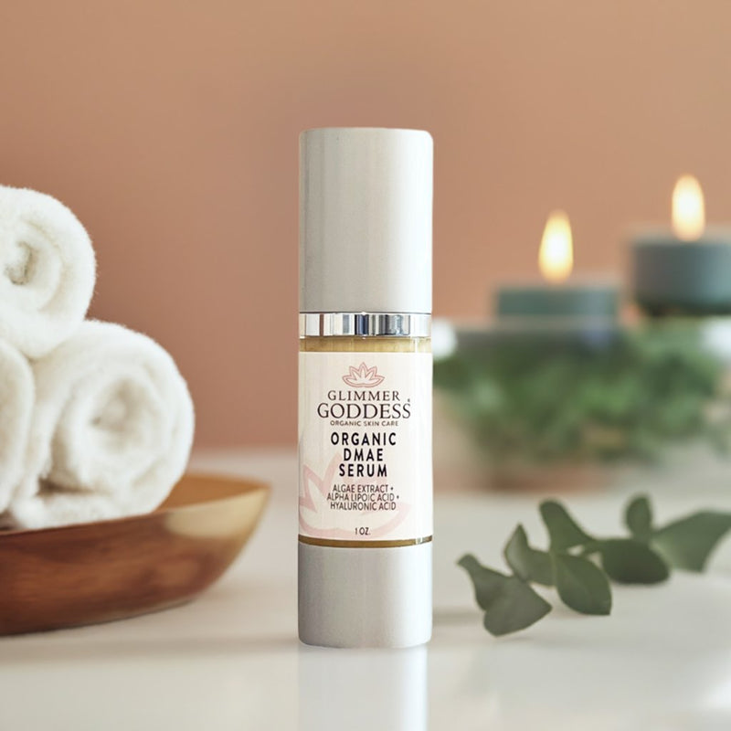 Glimmer Goddess® Organic Skin Care Organic DMAE Firming Serum – Natural Facelift Treatment Serums