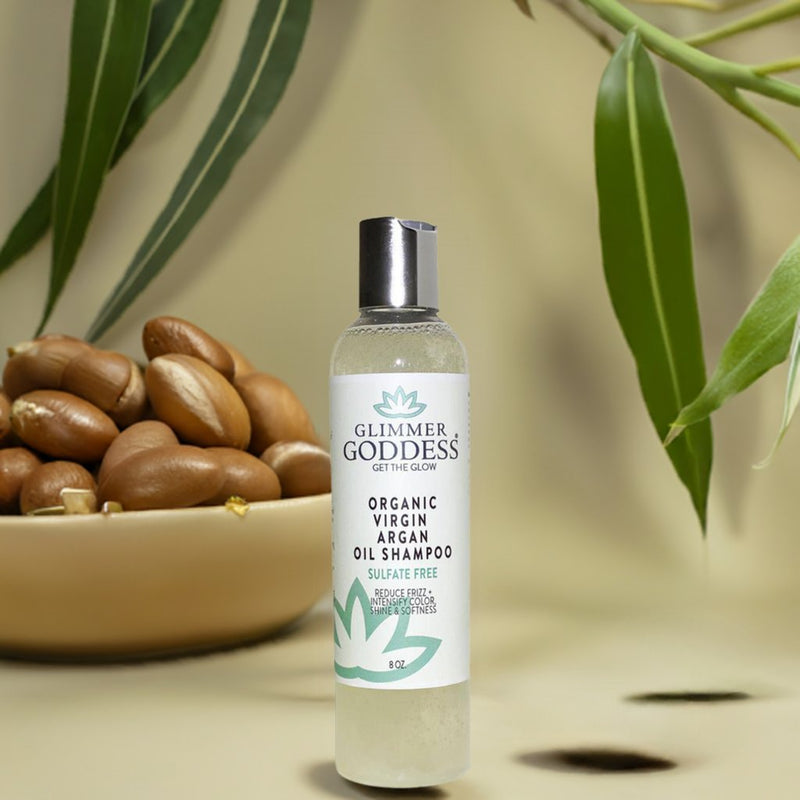 Glimmer Goddess® Organic Skin Care Organic Sulfate-Free Shampoo with Argan Oil for Healthy Hair Hair Care
