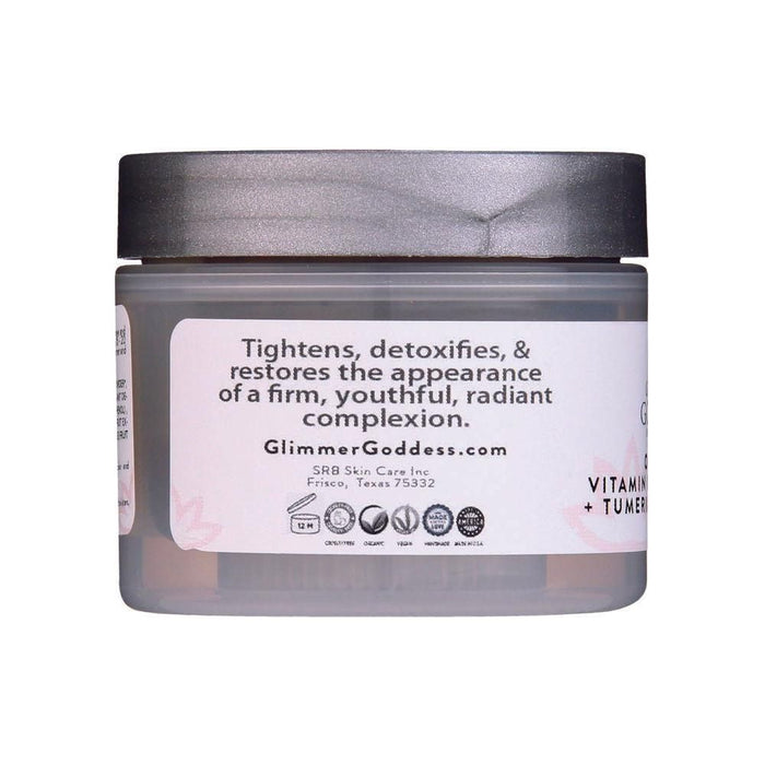 Glimmer Goddess® Organic Skin Care - Organic Tumeric Vitamin C & E Brightening & Tightening Face Mask - 2 Oz.