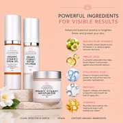 Glimmer Goddess® Organic Skin Care Vitamin C 3-Step Anti-Aging Kit – Complete System Gift Packs & Value Sets Peach Puff