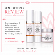 Glimmer Goddess® Organic Skin Care Vitamin C 3-Step Anti-Aging Kit – Complete System Gift Packs & Value Sets White Smoke