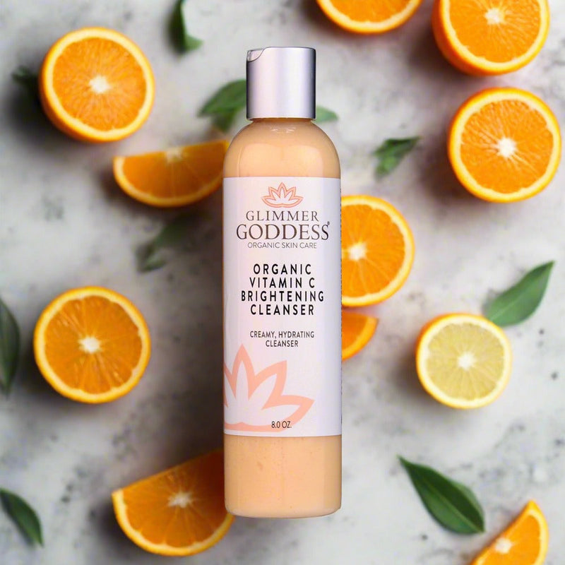 Glimmer Goddess® Organic Skin Care Organic Vitamin C Brightening Cleanser – Gentle Face Wash Cleansers & Scrubs