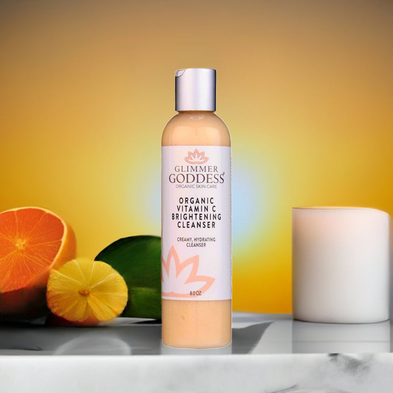 Glimmer Goddess® Organic Skin Care Organic Vitamin C Brightening Cleanser – Gentle Face Wash Cleansers & Scrubs