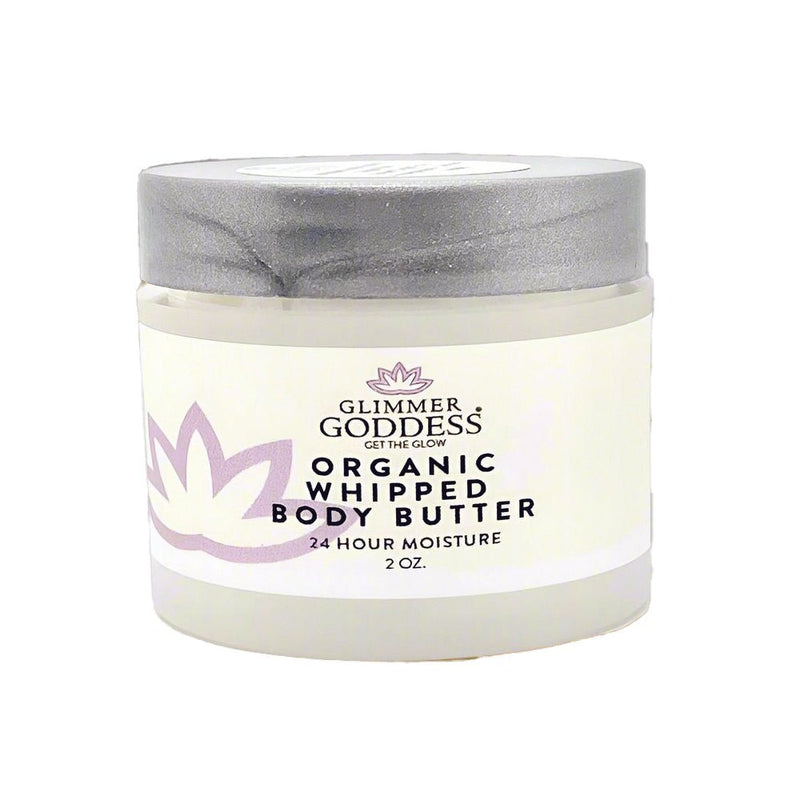 Glimmer Goddess® Organic Skin Care Organic Whipped Body Butter 2 oz – Mini Travel Size for Dry Skin & Eczema Lotions & Creams