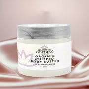 Glimmer Goddess® Organic Skin Care Organic Whipped Body Butter 2 oz – Mini Travel Size for Dry Skin & Eczema Lotions & Creams
