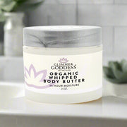 Glimmer Goddess® Organic Skin Care Organic Whipped Body Butter 2 oz – Mini Travel Size for Dry Skin & Eczema Lotions & Creams