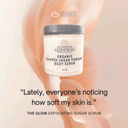 Glimmer Goddess® Organic Skin Care Organic Whipped Sugar Body Scrub 10 oz – Crepey Skin Treatment & Exfoliator Cleansers & Scrubs