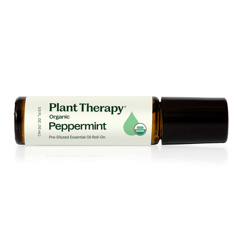 Plant Therapy Organic Peppermint Essential Oil Pre-Diluted Roll-On Essential Oil