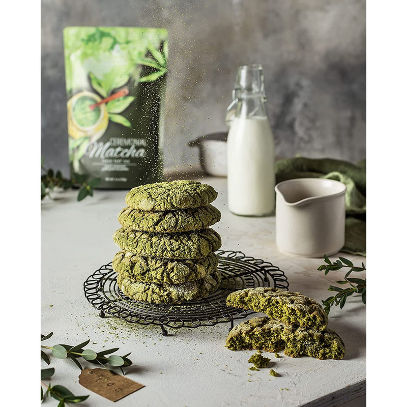 Gardenika Shop Ceremonial Matcha Green Tea Powder, Authentic Japanese - Premium First Harvest - Energy & Focus - Antioxidant Rich - Organic & Kosher Tea & Infusions