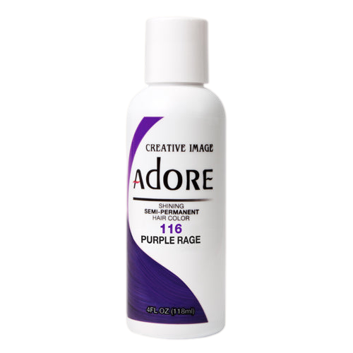 VIP Extensions Adore Semi-Permanent Hair Color, 4 fl oz Semi-Permanent Hair Color White Smoke 116 Purple Rage