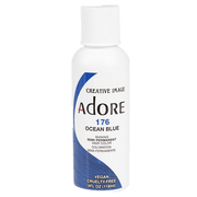 VIP Extensions Adore Semi-Permanent Hair Color, 4 fl oz Semi-Permanent Hair Color White Smoke 176 Ocean Blue