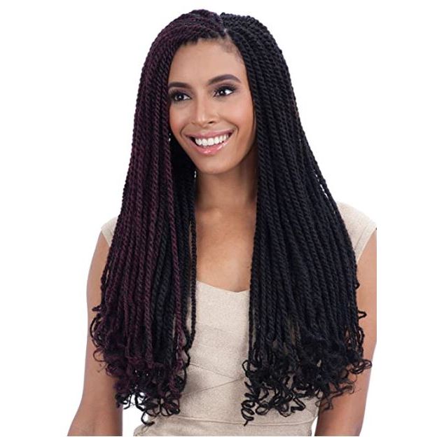 VIP Extensions Freetress Equal Synthetic Hair Braids Double Strand Style Cuban Twist Braid 24" Hair Extension