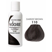 VIP Extensions Adore Semi-Permanent Hair Color, 4 fl oz Semi-Permanent Hair Color White Smoke 110 Darkest Brown