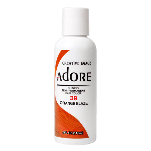 VIP Extensions Adore Semi-Permanent Hair Color, 4 fl oz Semi-Permanent Hair Color White Smoke 39 Orange Blaze