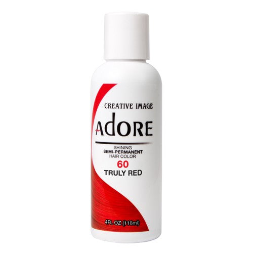 VIP Extensions Adore Semi-Permanent Hair Color, 4 fl oz Semi-Permanent Hair Color White Smoke 60 Truly Red