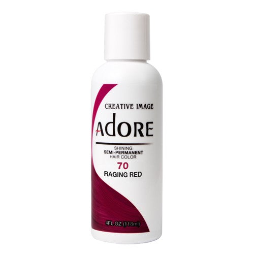 VIP Extensions Adore Semi-Permanent Hair Color, 4 fl oz Semi-Permanent Hair Color White Smoke 70 Rafing Red