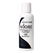 VIP Extensions Adore Semi-Permanent Hair Color, 4 fl oz Semi-Permanent Hair Color White Smoke 130 Blue Black