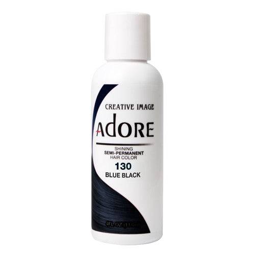 VIP Extensions Adore Semi-Permanent Hair Color, 4 fl oz Semi-Permanent Hair Color White Smoke 130 Blue Black