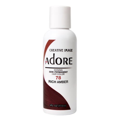 VIP Extensions Adore Semi-Permanent Hair Color, 4 fl oz Semi-Permanent Hair Color White Smoke 78 Rich Amber