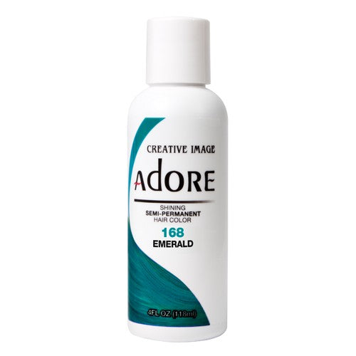 VIP Extensions Adore Semi-Permanent Hair Color, 4 fl oz Semi-Permanent Hair Color White Smoke 168 Emerald
