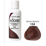 VIP Extensions Adore Semi-Permanent Hair Color, 4 fl oz Semi-Permanent Hair Color White Smoke 104 Sienna Brown