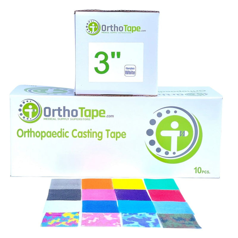 OrthoTape.com OrthoTape Premium Fiberglass Cast Tape |3 INCH - 10 ROLL BOX|