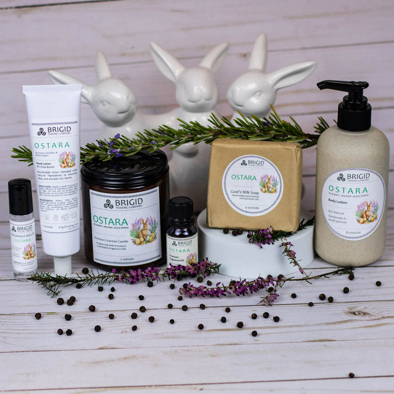 Brigid Trading Company Ostara Soy Wax Candle - Heather, Rosemary, and Black Pepper Premium Scented Candle
