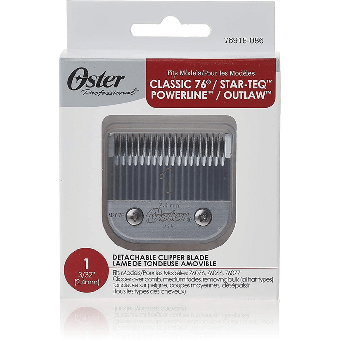 Oster Professional Replacement Blade For Classic 76 / Star-Teq / Powerline / Outlaw Size 1 (3/32" 2.4Mm) #76918-086