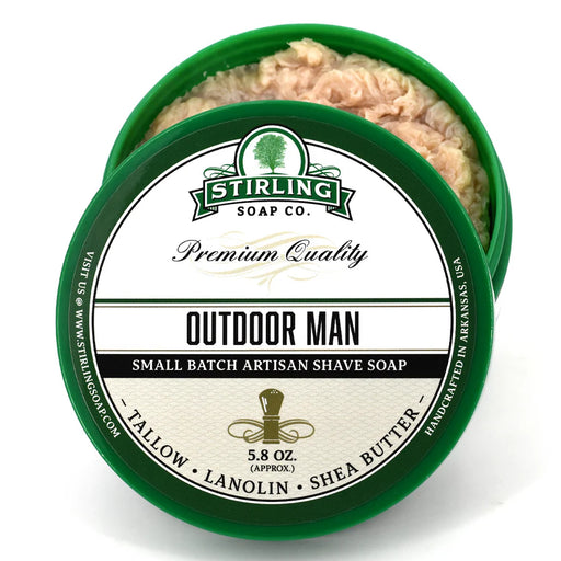 Stirling Soap Co. Stirling Soap Co. Outdoor Man Shave Soap Jar 5.8 Oz Shave Soap