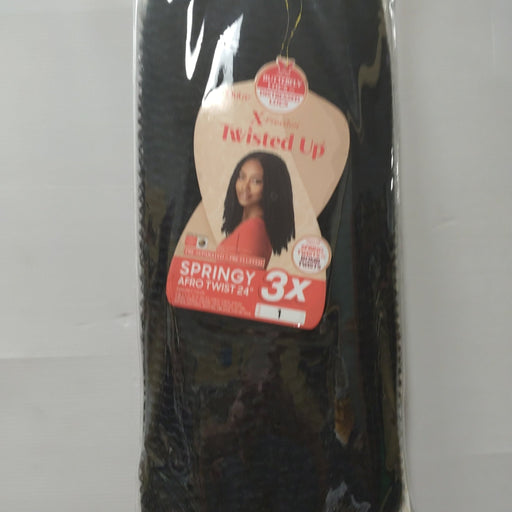 VIP Extensions Outre Crochet Braids X-Pression Twisted Up 3X Springy Afro Twist 24" (1 Pack) Hair Extension Dark Gray