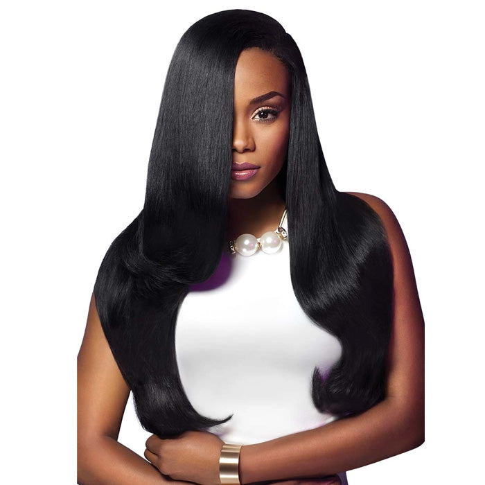 VIP Extensions Outre Premium New Yaki 100% Human Hair 10", Color Orange Hair Extension White Smoke