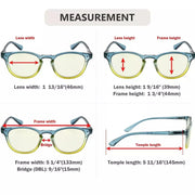 eyekeeper.com Oval Blue Light Filter Reading Glasses Cute Computer Readers UVR144 Eyeglasses