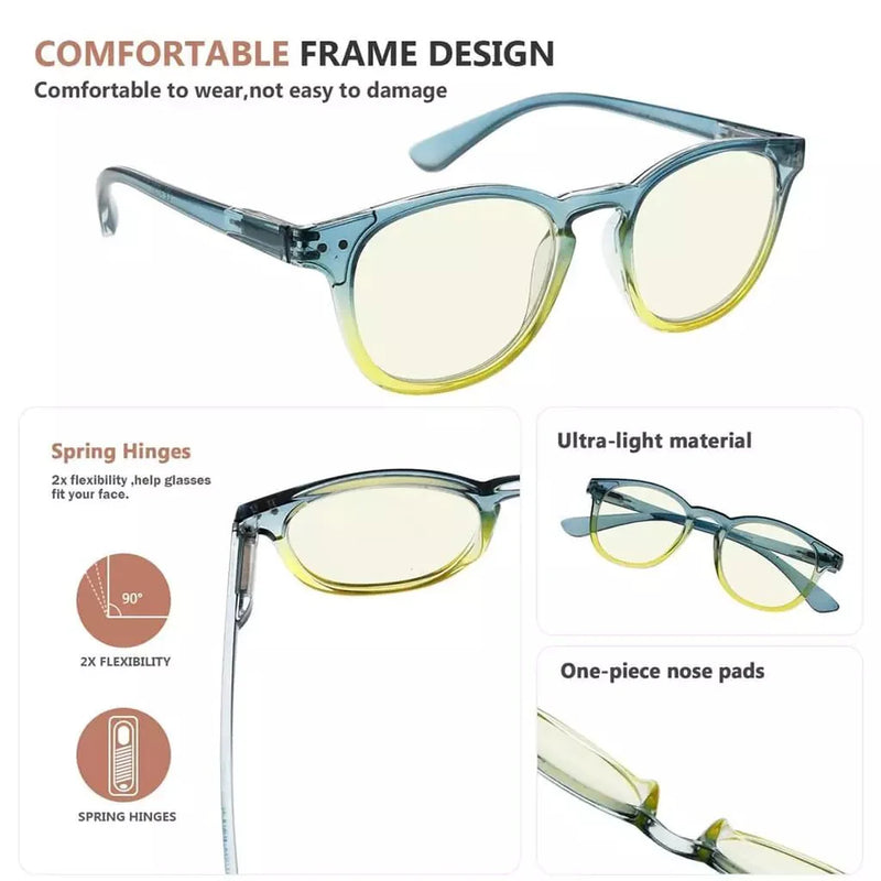 eyekeeper.com Oval Blue Light Filter Reading Glasses Cute Computer Readers UVR144 Eyeglasses