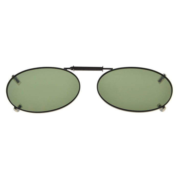 Eyekeeper.Com - Oval Metal Frame Polarized Clip On Sunglasses C74(43Mmx30Mm)